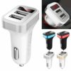 DUAL CAR USB CHARGER WITH LCD SCREEN